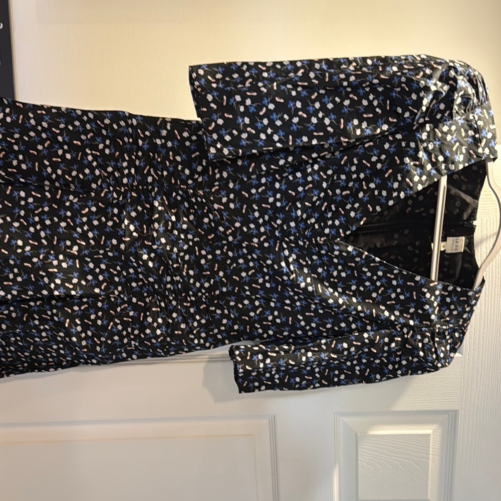 Black Floral Print Dress